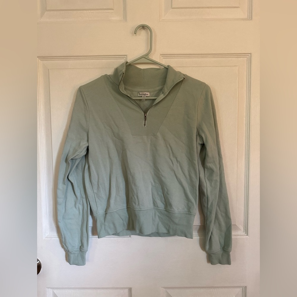 Love fire medium light blue sweatshirt